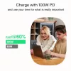 GREEN CELL USB-C į USB-C PowerFlex 100W Silikono Laidas 1,2m Juodas
