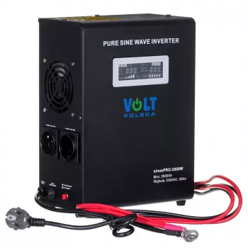 VOLT POLSKA SINUS PRO 2000W 24V grynosios sinusoidės keitiklis/įkroviklis, 1400W nuolatinė galia