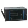 EFB-ELEKTRONIK 19 colių sieninis stovas 6U, fiksuotas, 1-dalis, RAL 9005 juodas, gylis 450 mm (691706VTS.45)