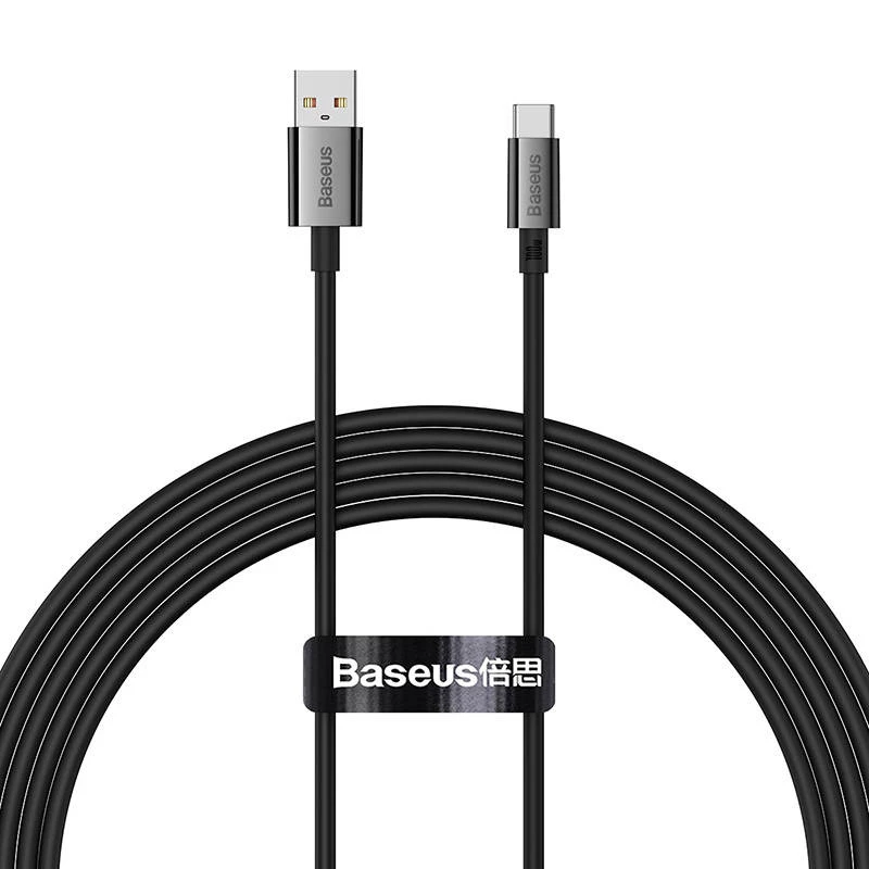 Baseus Superior 100W USB-A į USB-C laidas 2m Juodas