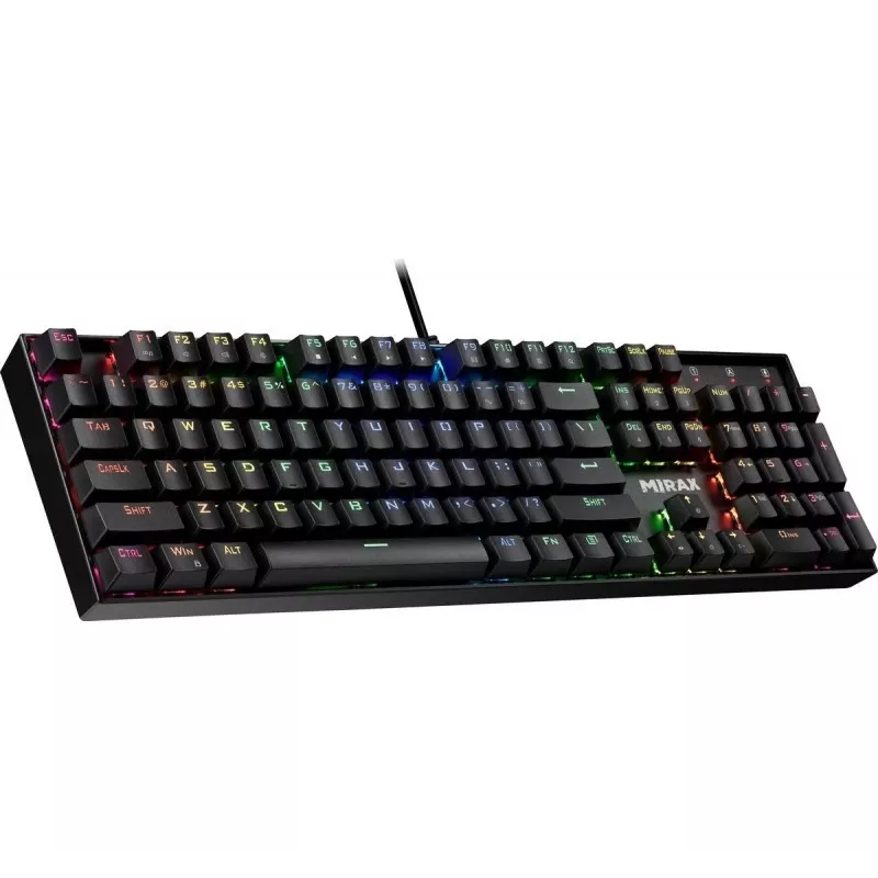 Defender Mirax GK-352 mechaninė žaidimų klaviatūra, Outemu Blue jungikliai, RGB foninis apšvietimas, laidinė USB, juoda
