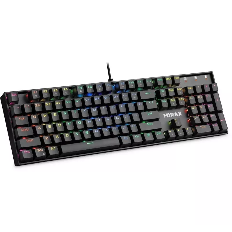Defender Mirax GK-352 mechaninė žaidimų klaviatūra, Outemu Blue jungikliai, RGB foninis apšvietimas, laidinė USB, juoda