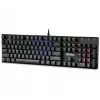 Defender Mirax GK-352 mechaninė žaidimų klaviatūra, Outemu Blue jungikliai, RGB foninis apšvietimas, laidinė USB, juoda