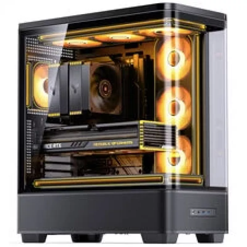 Jonsbo TK-5 Midi-Tower, ATX, Tempered Glass - Black