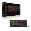 CORSAIR K65 PLUS Wireless 75% mechaninė klaviatūra, Hot-Swappable, MLX Red Tactile jungikliai, per klavišą RGB, QWERTY anglų, juoda