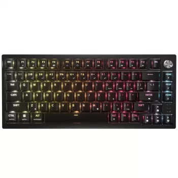 CORSAIR K65 PLUS Wireless 75% mechaninė klaviatūra, Hot-Swappable, MLX Red Tactile jungikliai, per klavišą RGB, QWERTY anglų, juoda