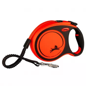 FLEXI XTREME L 8 m atitraukiamas šuns pavadėlis su juosta – iki 55 kg, oranžinė