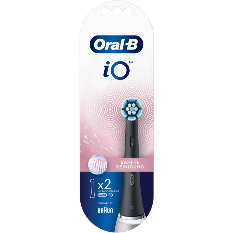 BRAUN Oral-B iO Gentle Care dantų šepetėlio galvutė 2 vnt. juoda