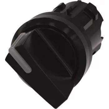 Siemens 3SU1002-2BF10-0AA0 perjungiklis, 22 mm, apvalus, plastikinis, juodas, 2 padėtys, fiksuojamas, su apšvietimo galimybe, IP66/IP67/IP69/IP69K
