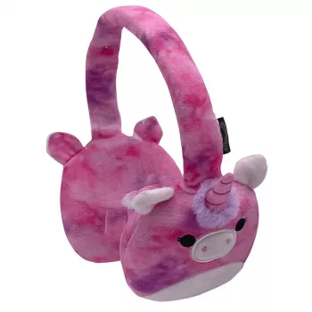 LAZERBUILT Squishmallows Lola the Unicorn Bluetooth belaidės ausinės vaikams - Violetinė/Rožinė