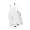Baseus Compact Universal White AC Indoor Charger 10,5W 2 USB-A Ports