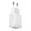 Baseus Compact Universal White AC Indoor Charger 10,5W 2 USB-A Ports