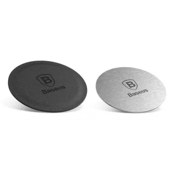 Baseus Iron Suit Magnetic Car Mount Holder with 2 Metal Plates - Black