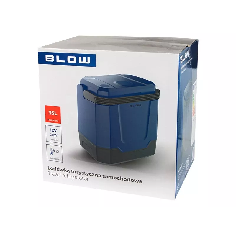 BLOW Tourist automobilinis šaldytuvas 35L – termoelektrinis nešiojamasis aušintuvas 12V/230V
