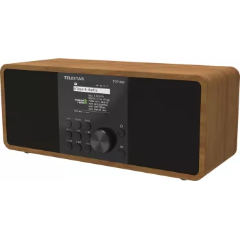 IMPERIAL Telestar TOP 25 Wooden Multifunction Radio Station with DAB+, FM, Internet Radio, CD Player, Bluetooth, Wi-Fi, USB, AUX-in, 20W RMS, 2,8 inch TFT Display, Walnut Finish