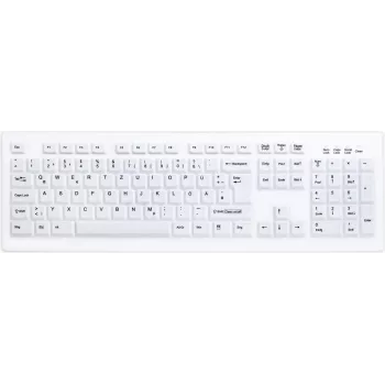 Active Key AK-C8100F Pilno dydžio laidinė USB klaviatūra QWERTZ Šveicariškas išdėstymas Balta