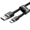 Baseus Cafule USB-A į USB-C laidas 0,5 m pilkas+juodas