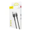 Baseus Cafule USB-A į USB-C laidas 0,5 m pilkas+juodas