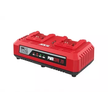 SKIL Dual Charger 2x20V Max (18V) - Dviejų prievadų akumuliatorių kroviklis PWRCORE 20V ličio jonų akumuliatoriams