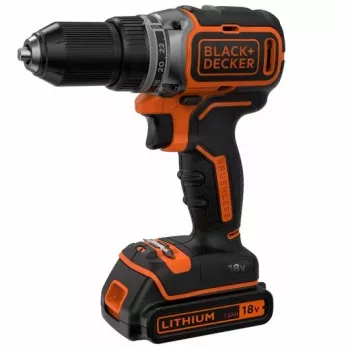 Black & Decker BL186KB-QW 18V belaidis bešepetinis perforatorinis gręžtuvas 1650 RPM (2x1,5 Ah baterijos, įkroviklis, dėklas)