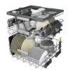 Whirlpool W7IHT40T pilnai įmontuojama indaplovė, 14 komplektų, energijos klasė C, 40 dB, NaturalDry