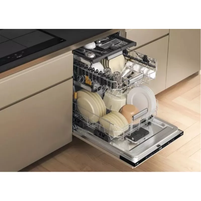 Whirlpool W7IHT40T pilnai įmontuojama indaplovė, 14 komplektų, energijos klasė C, 40 dB, NaturalDry