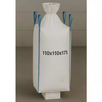 EXTRALINK Big Bag U+2 110x110x175cm 1300kg su išpylimo rankove