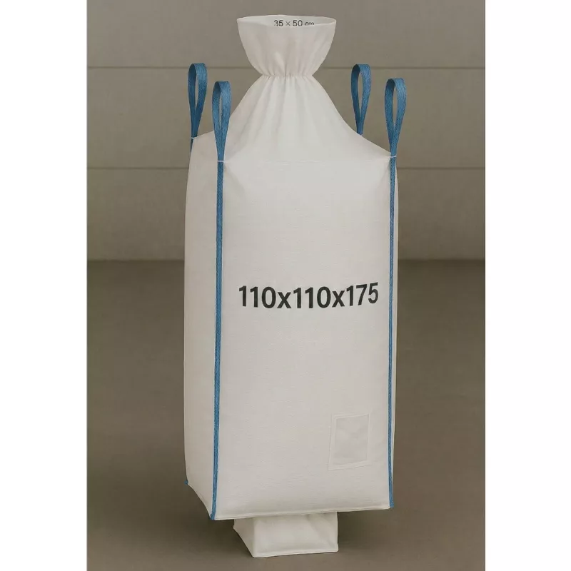 EXTRALINK Big Bag U+2 110x110x175cm 1300kg su išpylimo rankove