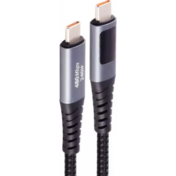shiverpeaks USB-C įkrovimo laidas 2.0 240W PD A/V/W Display 1,0m (BS14-59025)