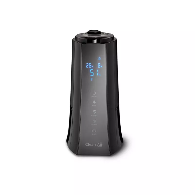 Clean Air Optima CA-603 Ultragarsinis drėkintuvas su jonizatoriumi, 5,5 l, šaltas ir šiltas rūkas, iki 60 m², jutiklinis skydelis, nuotolinio valdymo pultelis, „Wi-Fi“ programa