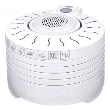 MPM MSG-01 Džiovintuvas grybams ir vaisiams 250W 5 padėklai Baltas