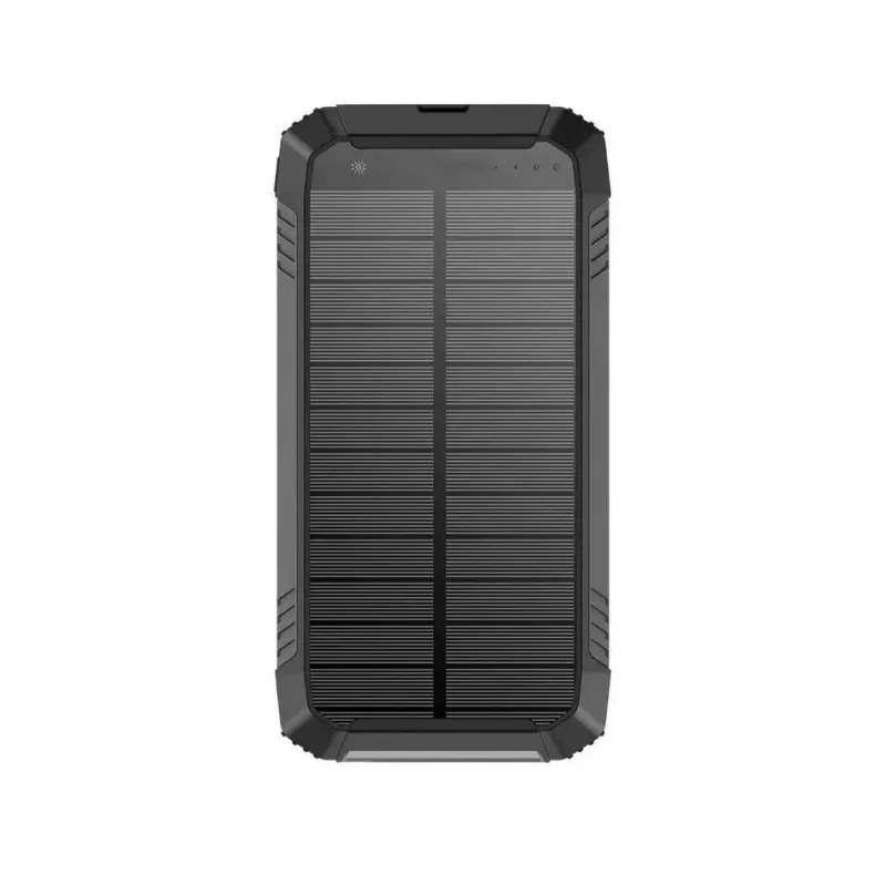 “PowerNeed S20000Q 20000mAh Outdoor Solar Power Bank with Wireless Charging, QC3.0 & PD 20W, Black”