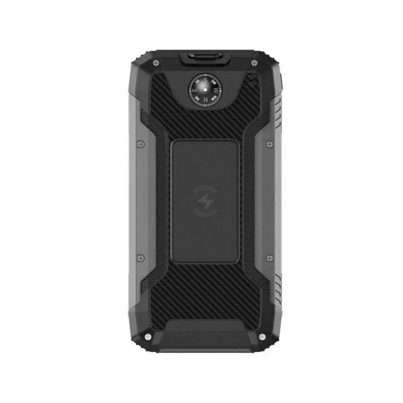 “PowerNeed S20000Q 20000mAh Outdoor Solar Power Bank with Wireless Charging, QC3.0 & PD 20W, Black”