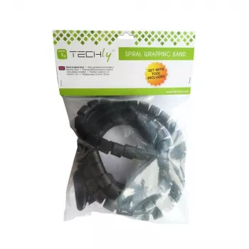 TECHLY Flexible Cable Cover 2,5 m 25 mm skersmens juoda
