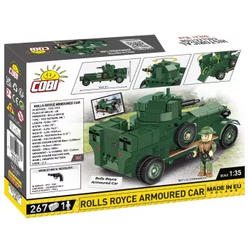 COBI KLOCKI Historical Collection Rolls-Royce Armoured Car 1920 Pattern Mk I Konstrukcinis Rinkinys (226 Detalės)