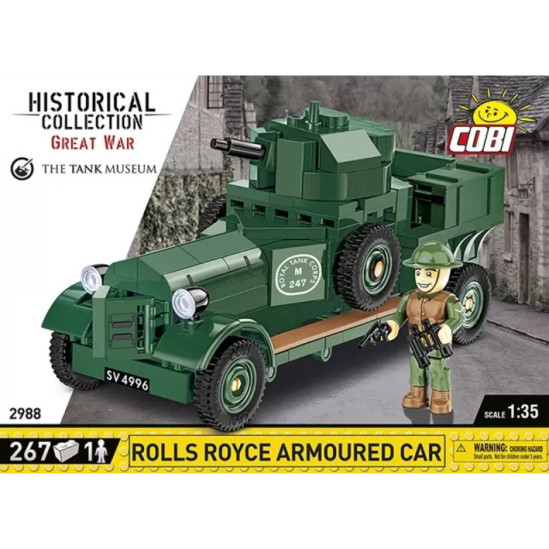 COBI KLOCKI Historical Collection Rolls-Royce Armoured Car 1920 Pattern Mk I Konstrukcinis Rinkinys (226 Detalės)