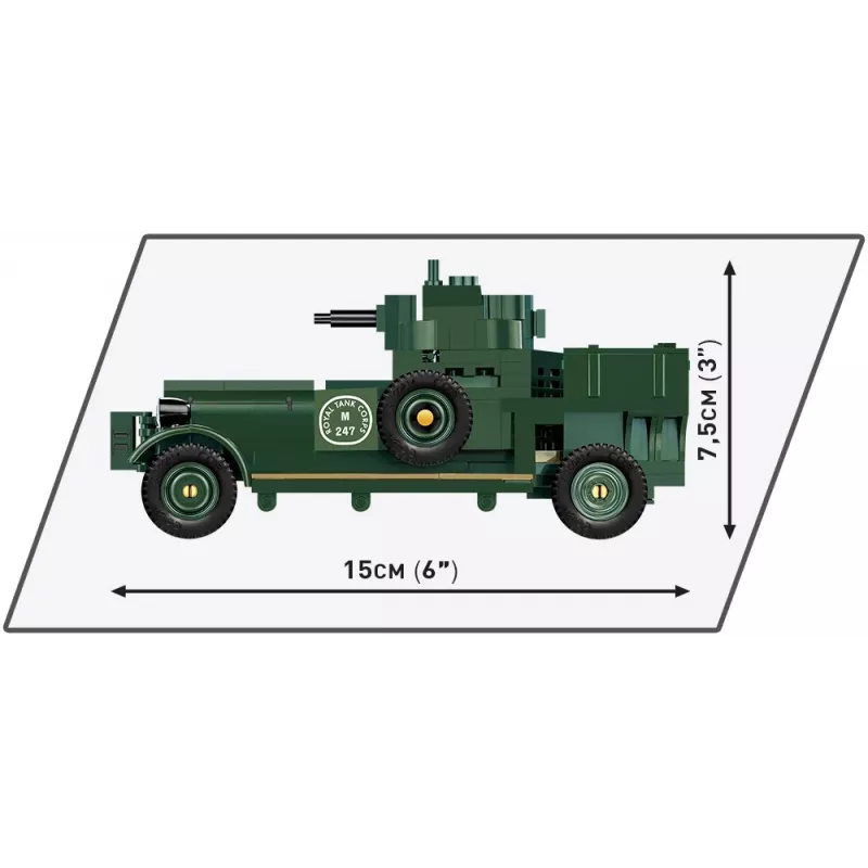 COBI KLOCKI Historical Collection Rolls-Royce Armoured Car 1920 Pattern Mk I Konstrukcinis Rinkinys (226 Detalės)