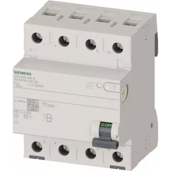 Siemens 5SV33464KK14 SENTRON 5SV3 RCCB tipas B+ 63A 4 polių 30mA liekamosios srovės automatinis jungiklis