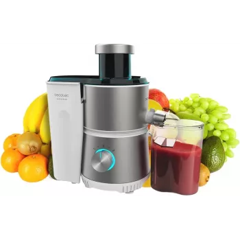 Cecotec Juice&Fresh 400 Titan White Centrifugal Juicer, 400 W, 2 Speeds, Stainless Steel Filter, 1.2 L Pulp Container, White