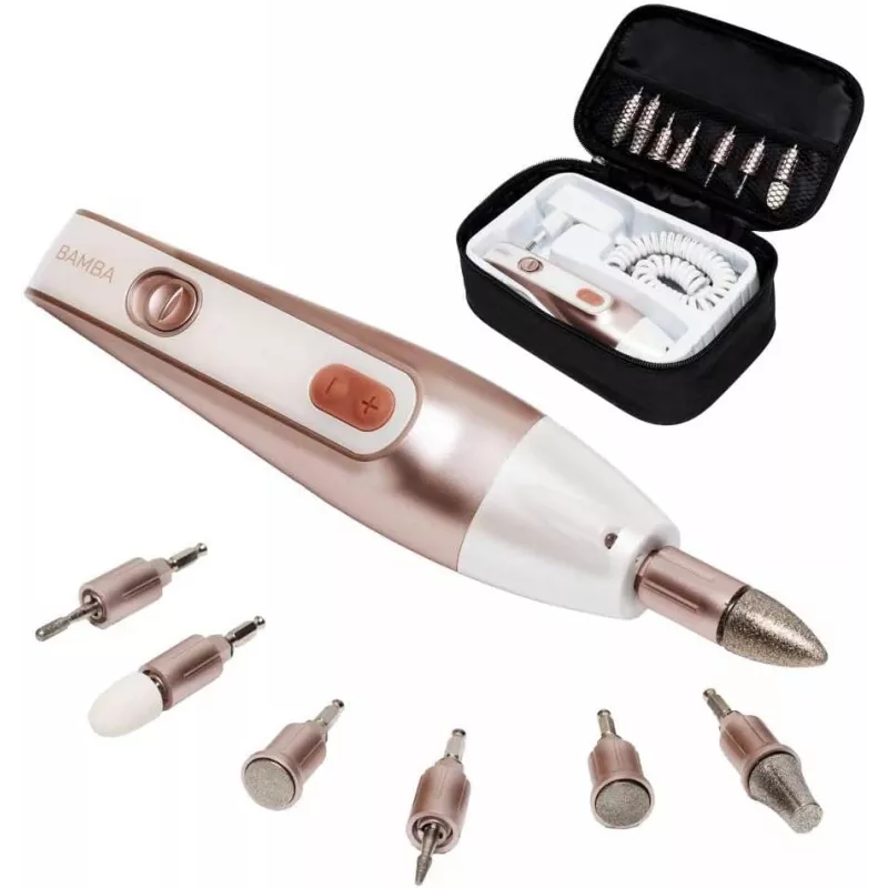 Cecotec PinkyCare 700 Perfect Nails elektrinis manikiūro ir pedikiūro rinkinys, nagų gręžtuvas, 7 antgaliai, 2 greičiai, įkraunamas, rožinė/balta