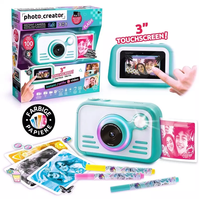 CANAL TOYS PHOTO CREATOR Momentinė kamera su spalvotu fotopopieriumi