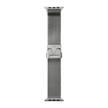 LAUT SATURN LOOP Titanium Woven Mesh Band, Space Grey, Apple Watch