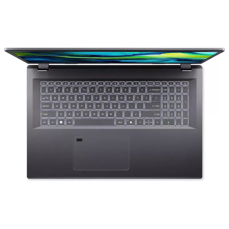 Acer Aspire 17 A17-51M-70UX nešiojamas kompiuteris – Intel Core 7 150U, 16 GB RAM, 512 GB SSD, 17,3 inch Full HD ekranas, Windows 11 Home, pilka