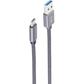ShiverPeaks BS13-38150 USB 3.2 Gen 2 laidas, USB-A – USB-C, 1,5 m, pilka