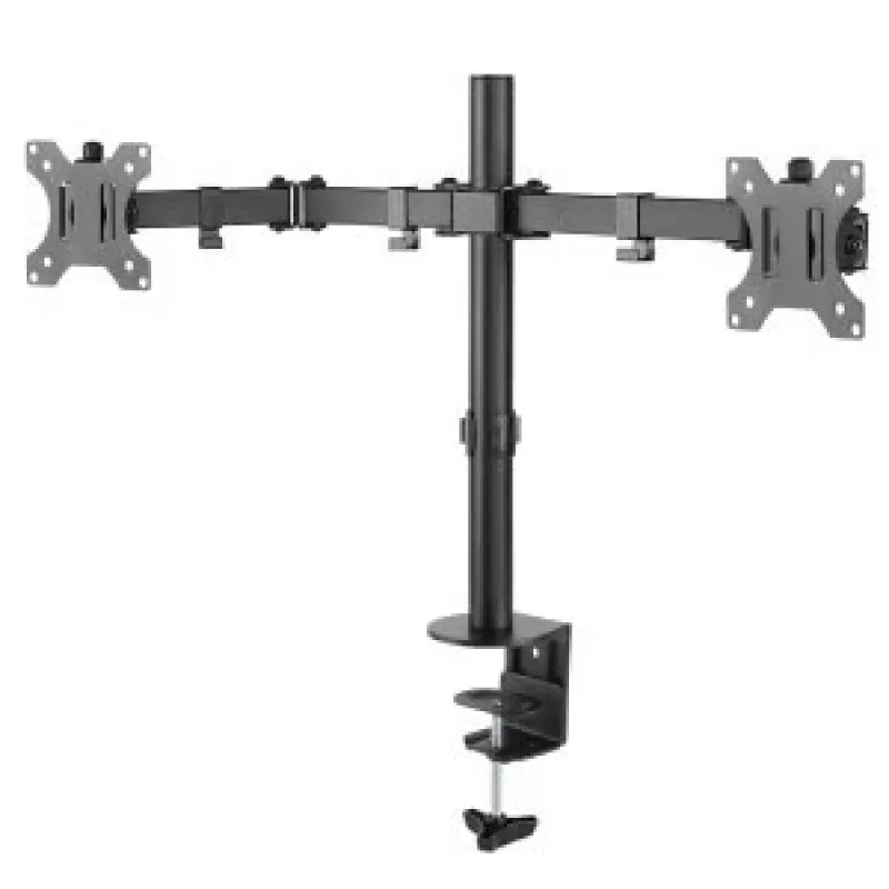 Maclean MC-884 Vieno Monitoriaus Stalo Laikiklis 17-32 inch Ekranams, Juodas, Dujinė Spyruoklė, USB 3.0