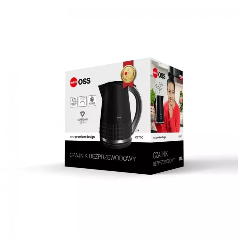 ELDOM C270C OSS Elektrinis virdulys 1,7 L 2150 W juodas
