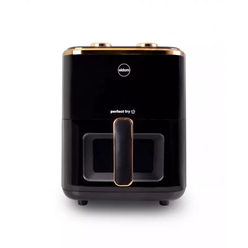 ELDOM FRITTA Karšto oro gruzdintuvė 5,0 L 1500 W su reguliuojama temperatūra ir laikmačiu, juoda