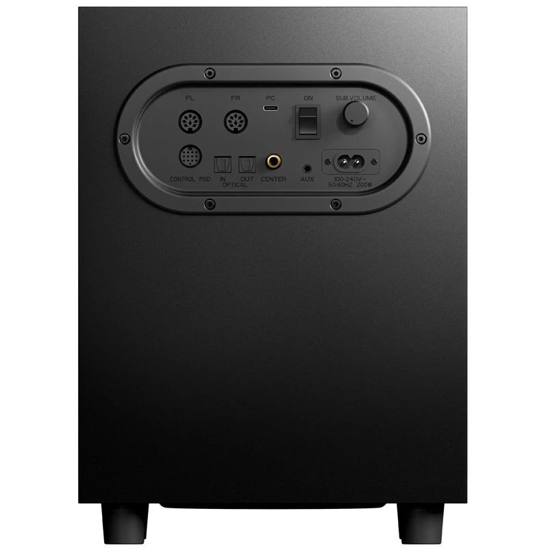 “SteelSeries Arena 9 5.1 kanalų garsiakalbių sistema su belaidžiu žemų dažnių garsiakalbiu, Bluetooth 5.0, RGB apšvietimu, juoda”