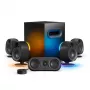“SteelSeries Arena 9 5.1 kanalų garsiakalbių sistema su belaidžiu žemų dažnių garsiakalbiu, Bluetooth 5.0, RGB apšvietimu, juoda”