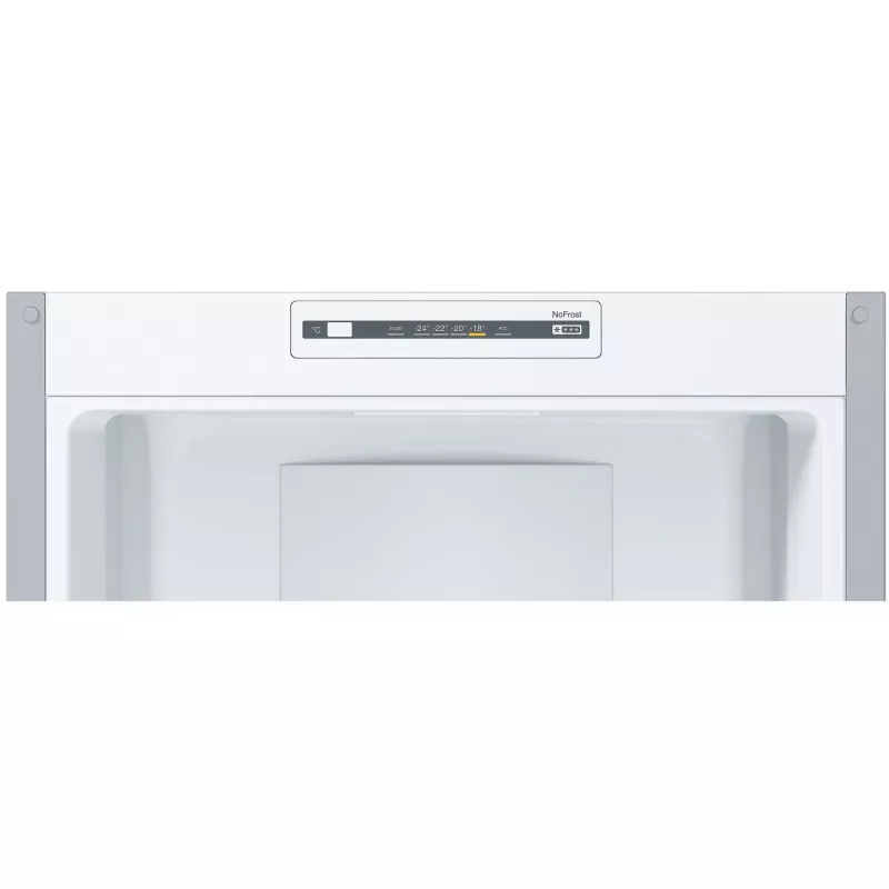 Bosch KGN36NLEA Serie 2 Šaldytuvas-Šaldiklis, Nerūdijančio plieno išvaizda, 308 L bendras naudingas tūris, Energijos klasė E